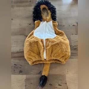 Going wild cute lion Brown Furry Hooded Vest Halloween costume size 24 months